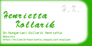 henrietta kollarik business card